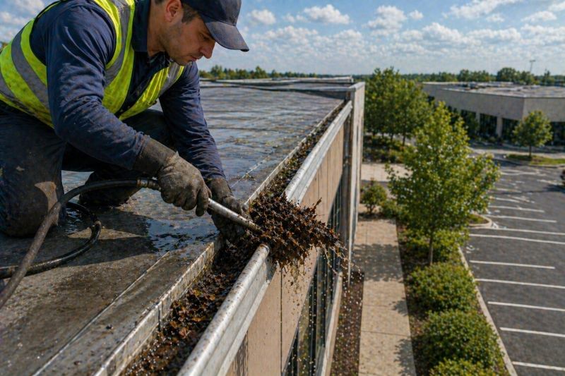 Commercial Gutter Unclogging in Mcdonough, GA