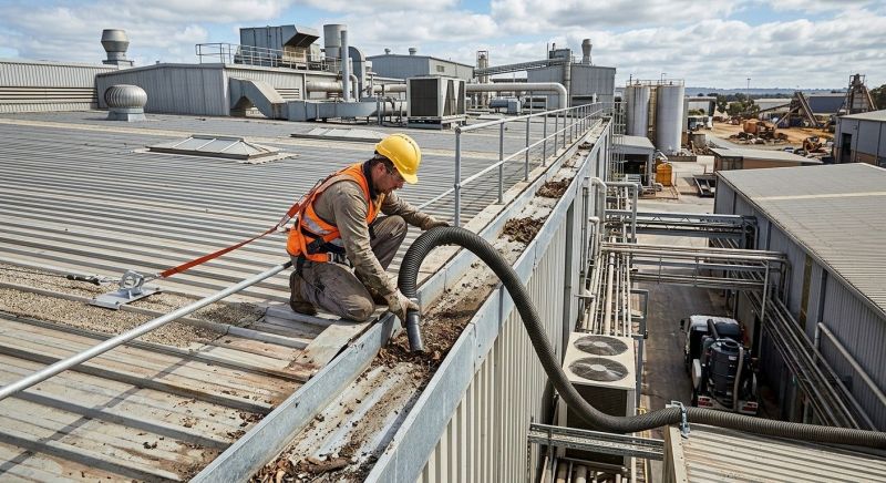 Industrial Gutter Cleaning in Roseville, CA