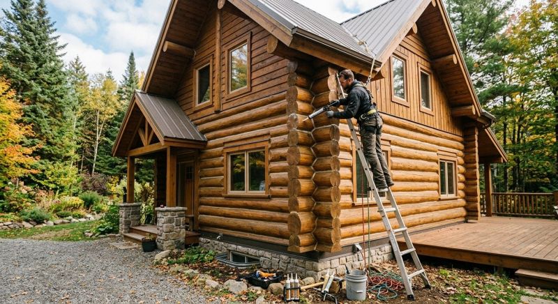 Log Home Weatherproofing in Renton, WA