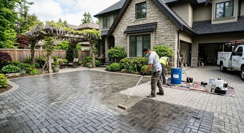 Stamped Concrete Sealing in Redmond, WA